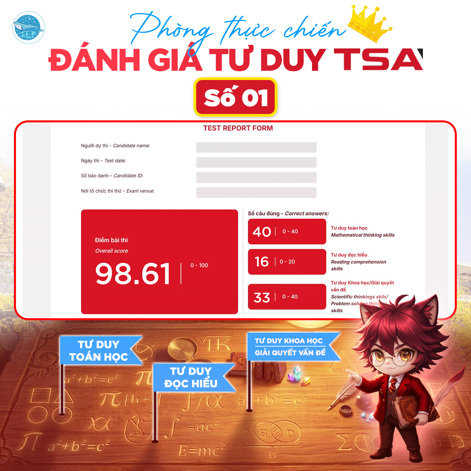 Phòng thi thực chiến ĐGTD TSA - HUST số 01