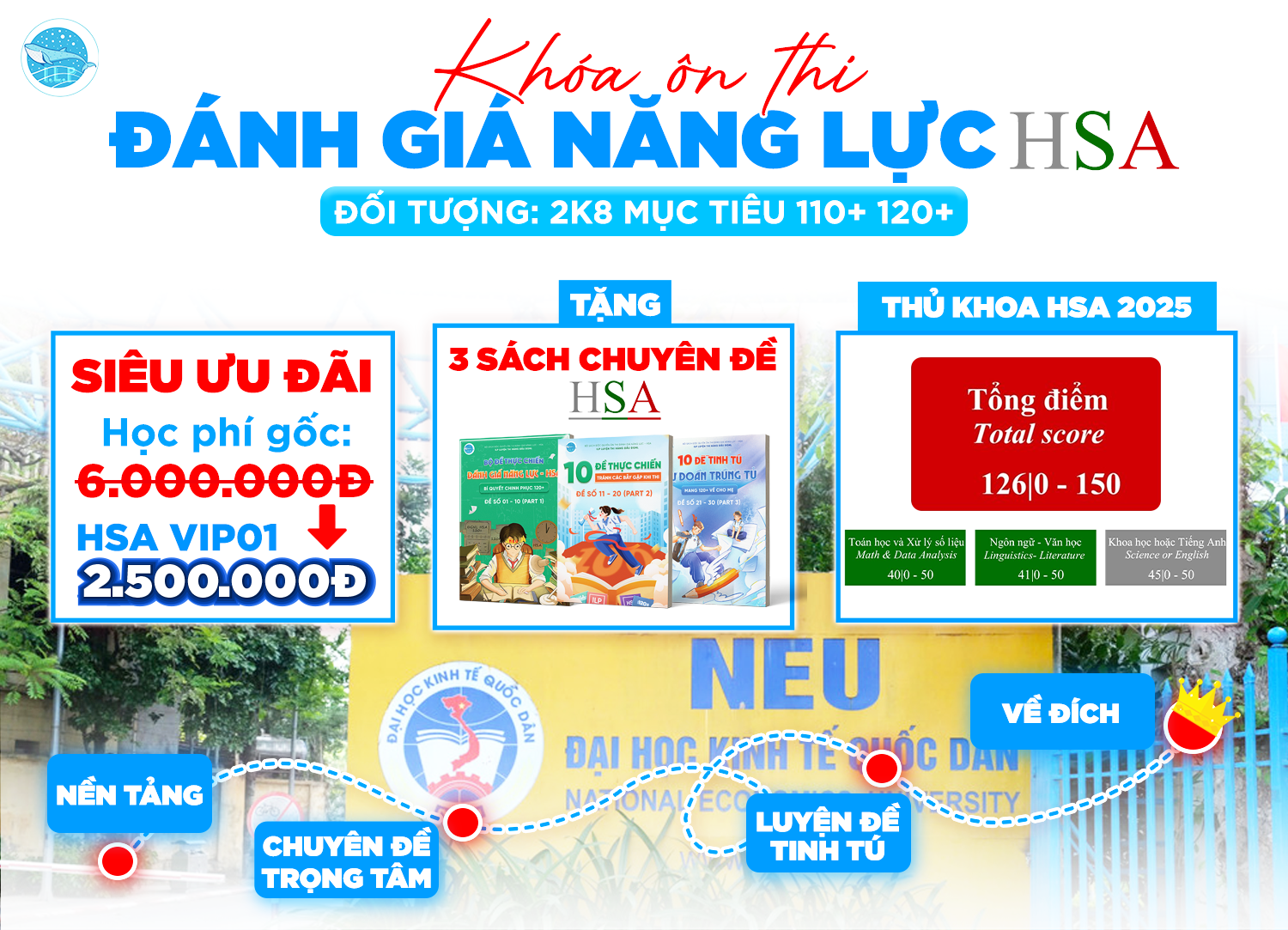[2K8XPS] KHÓA ÔN THI ĐÁNH GIÁ NĂNG LỰC HSA