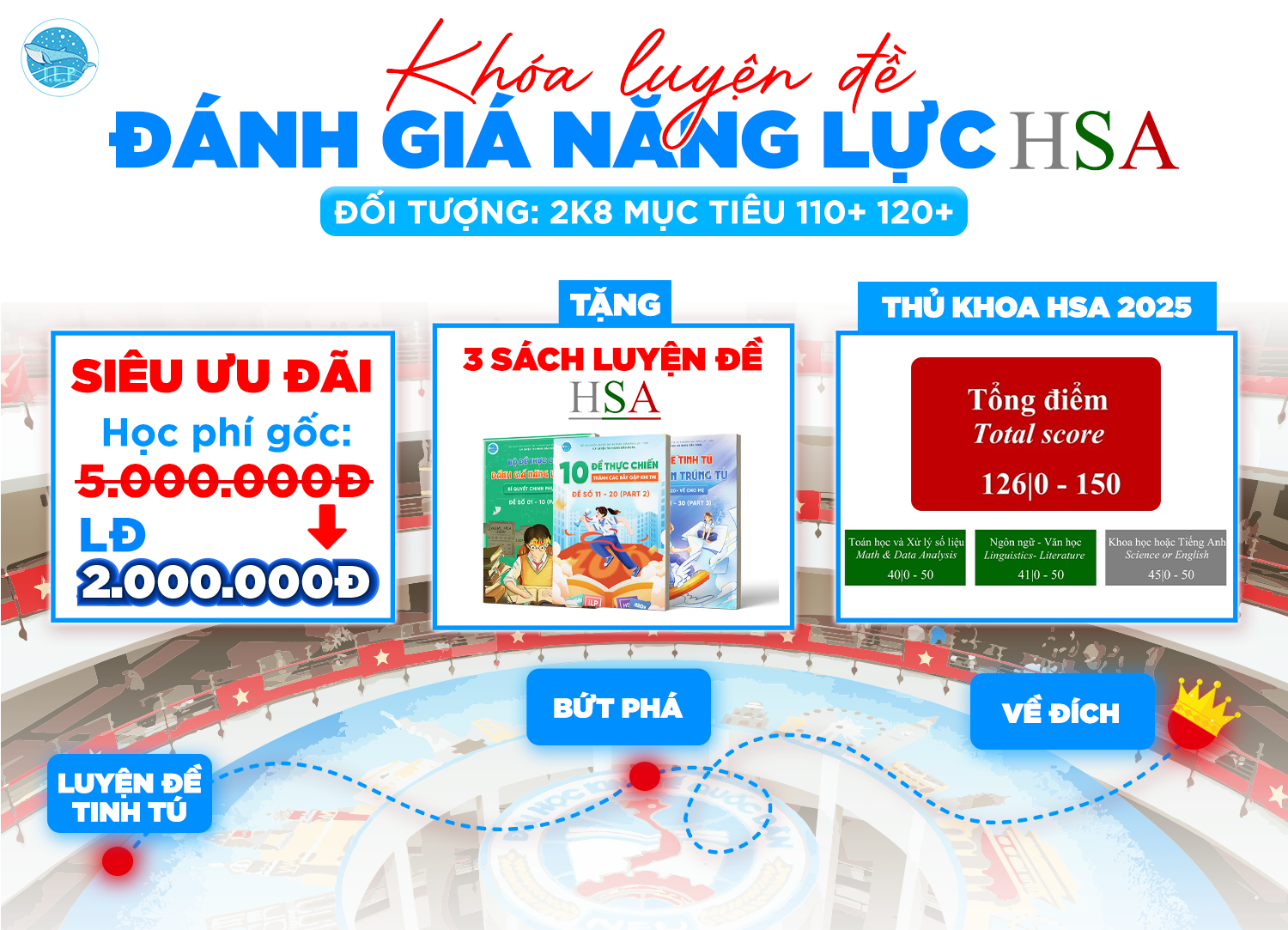[2K8LĐ] KHÓA ÔN THI ĐÁNH GIÁ NĂNG LỰC HSA