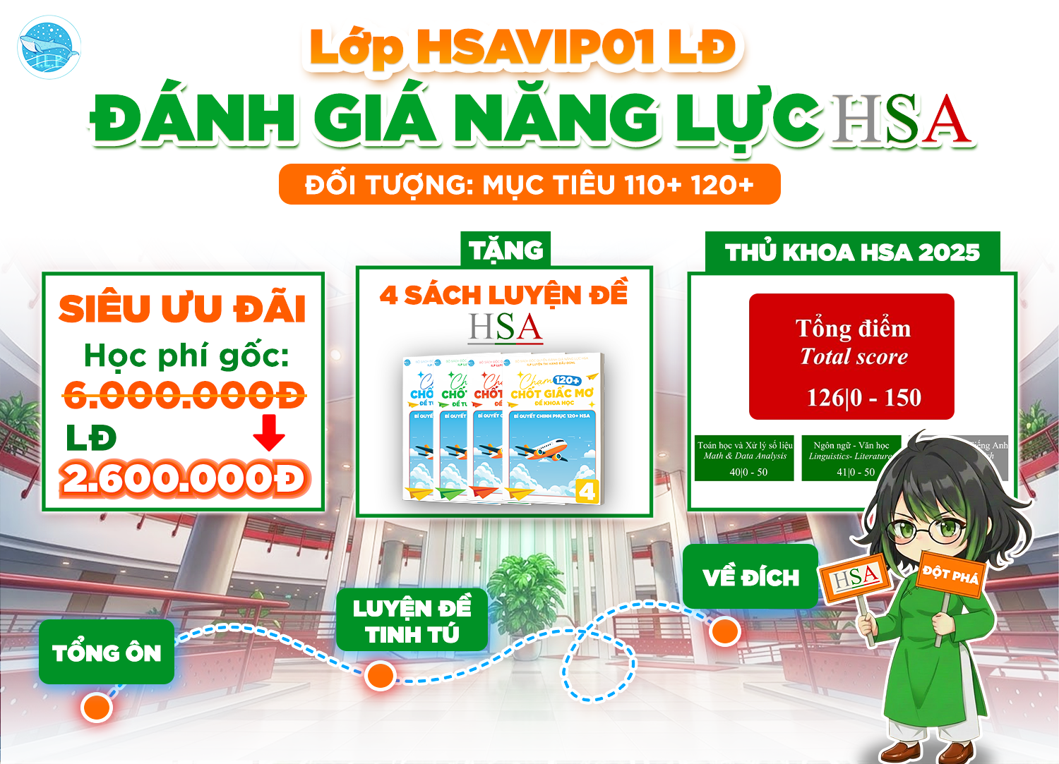 [HSA VIP01 LĐ] KHÓA LUYỆN ĐỀ ĐÁNH GIÁ NĂNG LỰC 2027