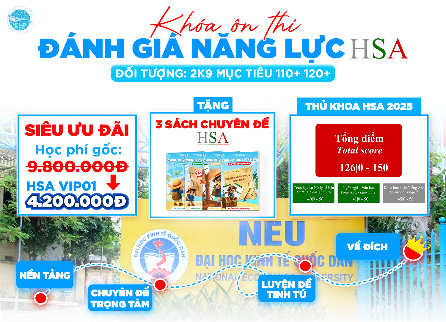 [2K9XPS] KHÓA ÔN THI ĐÁNH GIÁ NĂNG LỰC HSA