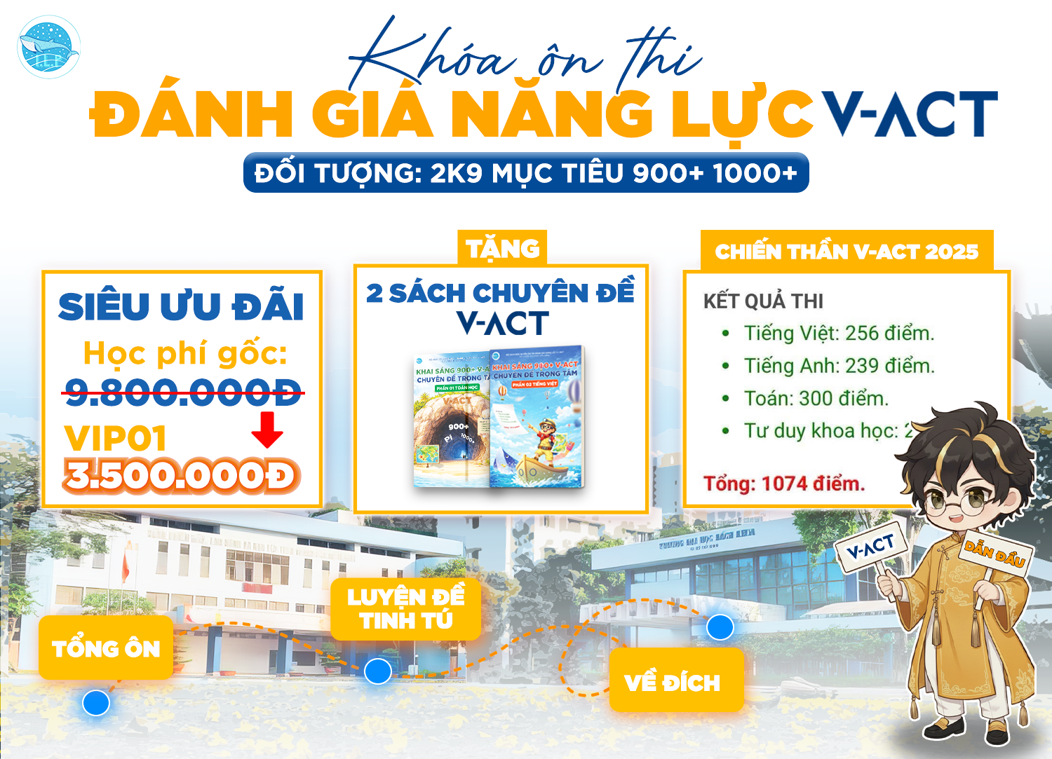 [2K9XPS] KHÓA ÔN THI ĐÁNH GIÁ NĂNG LỰC V-ACT
