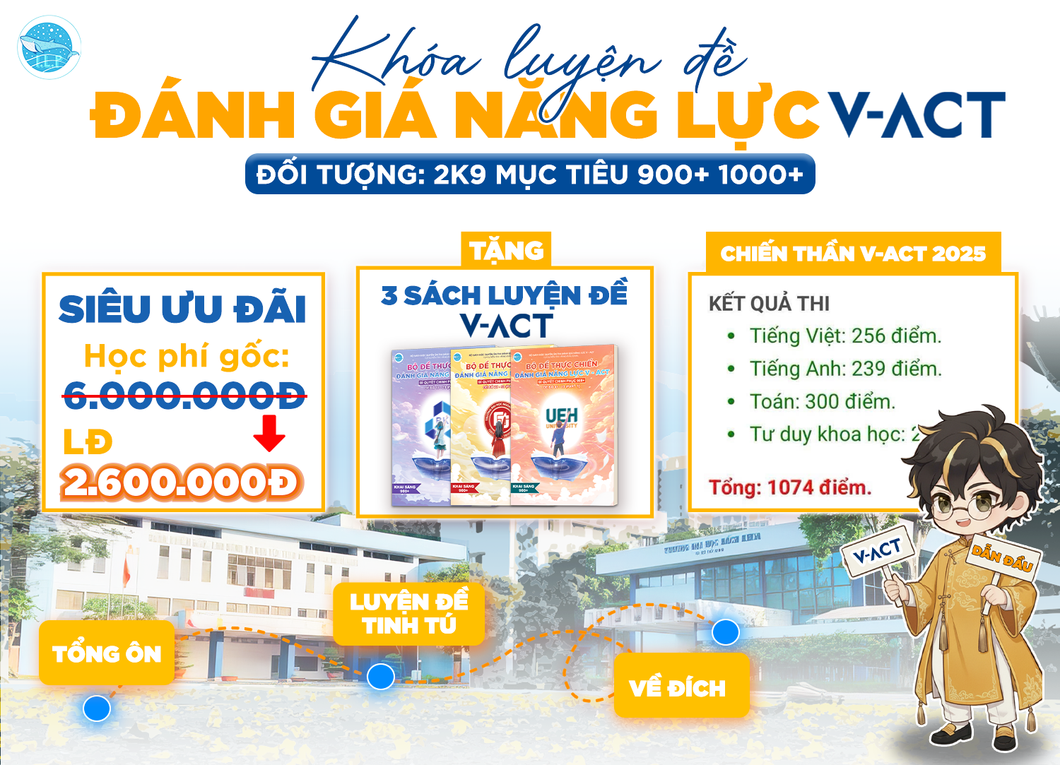 [2K9LĐ] KHÓA LUYỆN ĐỀ ĐÁNH GIÁ NĂNG LỰC V-ACT